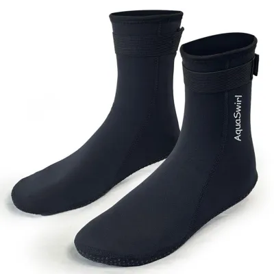 Produktbild von 3 mm dicke Thermosocken aus Neopren – rutschfeste Tauchsocken mit Knöchelstütze, hoher Elastizität und verstärkter Sohle – ideal zum Tauchen, Schnorcheln, Surfen und Schwimmen