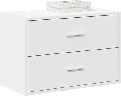 Produktbild von Möbel Schrank mit 2 Schubladen Weiß 60x31x40 cm Holzwerkstoff - Kommoden 858821