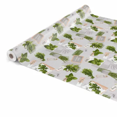 Produktbild von Tischdecke Wachstuch Essen Grau Robust Wasserabweisend Breite 140 cm Länge 2000 cm