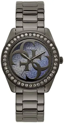 Produktbild von Guess Damen Armbanduhr G Twist grau purple W1201L4
