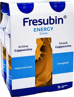 Produktbild von Fresubin ENERGY Drink Cappuccino | Trinknahrung hochkalorischer Energy Drink Cappuccino 4x200ml Trinkflasche