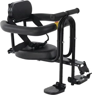 Imagen del producto de Asiento para bicicleta infantil - Sillín para niños - Para andar en bicicleta juntos - Diseño desmontable - 38x33x20 cm - Negro