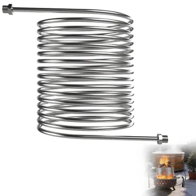 Image de Chauffage de piscine LZQ : serpentin en tube de cuivre 12 x 1 mm, 14 m, diamètre extérieur env. 29,5 cm, raccord 1/2"
