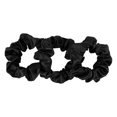 Produktbild von Satin-Haargummis für Stil und Haarschutz - Satin Luxury Line - Schwarz