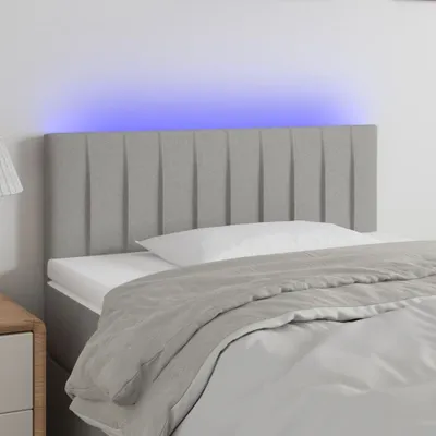 Produktbild von LED Kopfteil Hellgrau 100x5x78/88 cm Stoff , Kopfteile Design 2024