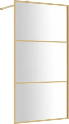 Produktbild von Duschwand für Begehbare Dusche ESG Klarglas Golden 115x195cm