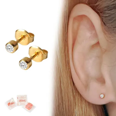 Produktbild von Medizinische Ohrstecker / Gesundheitsstecker / Erstohrstecker Zirkonia gold von Studex weiß