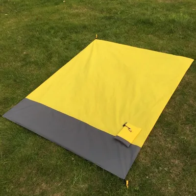 Produktbild von Licht Gewicht Sand er Strand Matte Im Freien Reise Camping Strand Matte Tragbare Faltbare Picknick Decke, gelb