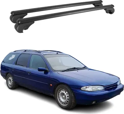 Image de Barres de toit Transversales pour Ford Mondeo Turnier 1993-2000 Aluminium Noir