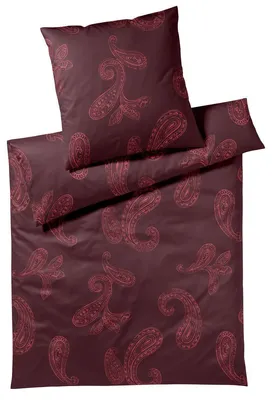 Produktbild von JOOP! Mako-Satin-Kissenbezug einzeln Paisley Farbe rouge Größe 70x90