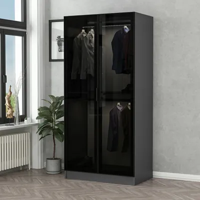 Produktbild von Skye Decor, Kale Glass Anthracite - 190, Kleiderstangen, Schwarz, 90 x 190 x 52 cm
