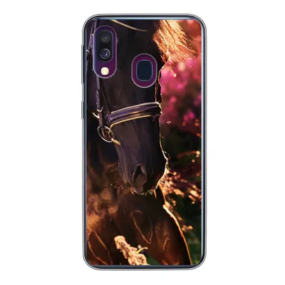 Produktbild von MuchoWow® Handyhülle Schutzhülle Hülle für Samsung Galaxy A40 Pferd - Sonne - Porträt Silikon Softcase Handy Hülle - Handy-Tasche