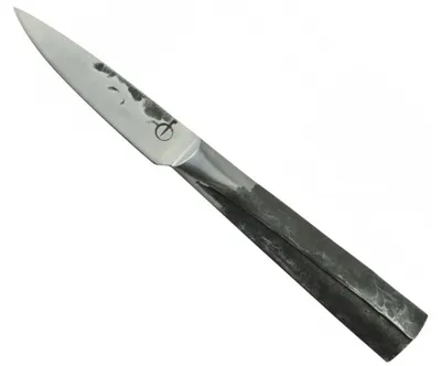 Produktbild von Intense Schälmesser, handgeschmiedet, japanischer 440C Stahl, 8,5 cm Klinge, 2 mm stark, 58 HRC