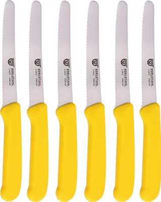 Produktbild von GRÄWE Tafel- Brötchenmesser / Frühstücksmesser Set gelb