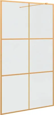 Zdjęcie produktu dla vidaXL Parawan prysznicowy złoty 115 x 195 cm Szkło hartowane