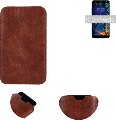 Produktbild von K-S-Trade Schutzhülle Handyhülle kompatibel mit BQ Aquaris C Handytasche Kunstleder Sleeve in braun