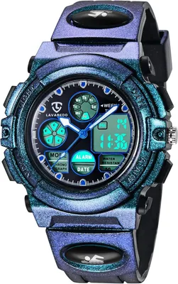 Produktbild von Digitaluhr Kinder Mädchen Jungen mit Wecker,Stoppuhr,LED Licht,Datum-Sport Armbanduhr mit Silikonarmband
