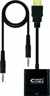 Produktbild von Nanocable 10.16.2001-BK, 0,1 m, 1080p, 165 MHz, Schwarz, RoHS