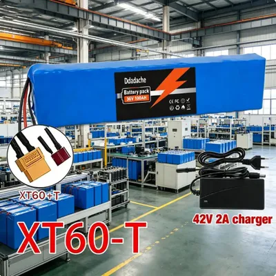 Obrázek produktu pro 36V 100Ah lithium-iontová baterie pro elektrokola a elektrické skútry – bateriový modul 10S3P – pohon 150–500 W – BMS – nabíječka XT60-T
