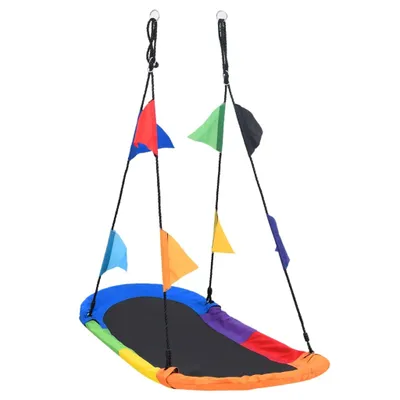 Immagine prodotto di vidaXL Altalena a nido con bandiere 165x70 cm