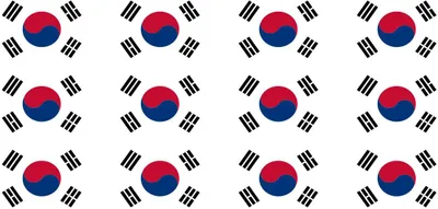 Produktbild von Mini Aufkleber Set - Pack glatt - 50x31mm - selbstklebender Sticker - Südkorea - Flagge / Banner / Standarte fürs Auto, Büro, zu Hause und die Schule - 12 Stück