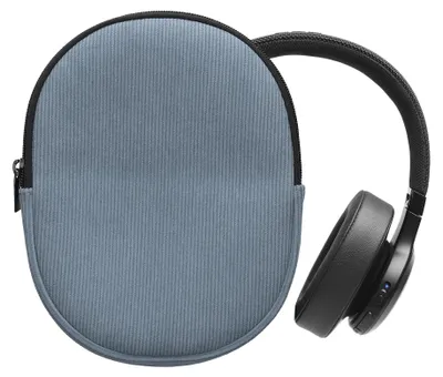 Produktbild von kwmobile Hülle kompatibel mit JBL Tune 600 / 500BT / 510BT / 450 Tasche - Case für Headset aus robustem Cord und Neopren Stoff - Vintage Blue