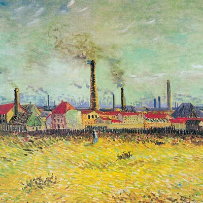 Obrázek produktu pro Vincent Van Gogh umělecký obraz - Továrny, 1887 (40 x 40 cm)