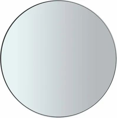 Produktbild von Blomus Wandspiegel Rim, Badezimmerspiegel, Dekospiegel, Stahl pulverbschichtet, farbiges Glas, White, 80 cm, 66163