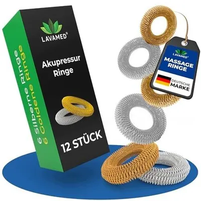 Zdjęcie produktu dla Pierścienie do akupresury lavamed (12 szt.) na palce jako