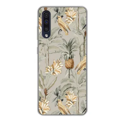 Produktbild von MuchoWow® Handyhülle Schutzhülle Hülle für Samsung Galaxy A50 Blume - Ananas - Vogel Silikon Softcase Handy Hülle - Mobiltelefonhülle