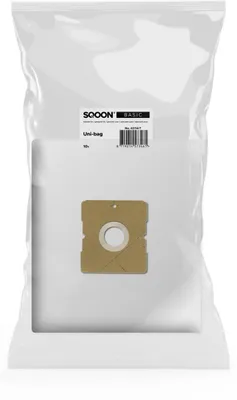 Productafbeelding van SQOON® Stofzuigerzakken Basic Geschikt voor UNI Bag (Inventum ST306 / ST307 / ST308, Sauber, Waves, Gamma) - High Filtration - 10 Stuks
