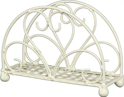 Produktbild von Serviettenhalter Metall weiß Landhausstil