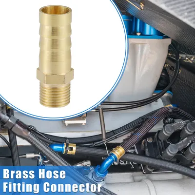 Image de Laiton Tuyau Raccord Connecteur, 1/8" NPT 10mm Pour Voiture Laiton Or Ton