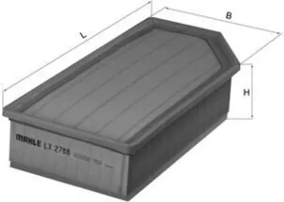 Zdjęcie produktu dla ORYGINALNY filtr powietrza MAHLE LX 2788