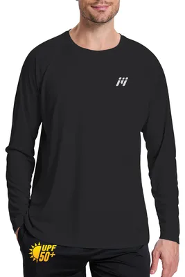 Productafbeelding van MEETWEE Heren rash guard, rash vest, langarm, UV-bescherming, T-shirt, basislaag