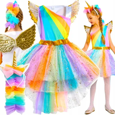 Produktbild von Toys Kostüm Einhorn Mädchen Kleid mit Haarreif