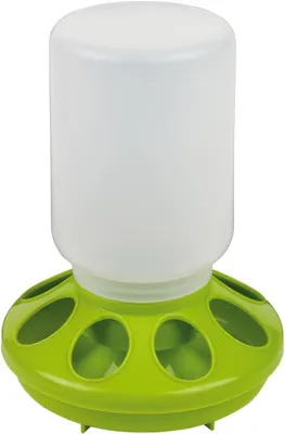 Immagine prodotto di Distributore automatico per polli e pulcini - in plastica - capacità 1 litro - dimensioni Ø 15,5 x 20,5 cm