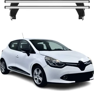 Image de Menabo Barres de toit Transversales pour Renault Clio 4 2012-2019 Alu Gris 2x