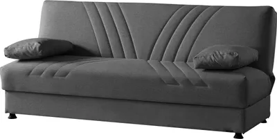 Produktbild von Schlafsofa Schlafcouch grau 198 cm mit Bettkasten - KAYA - Die Möbelfundgrube