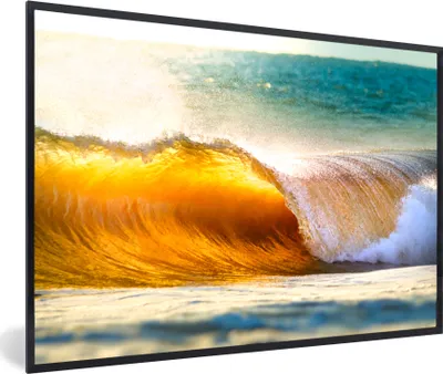 Produktbild von MuchoWow® MuchoWow® Gerahmtes Poster Golf - Wasser - Meer 60x40 cm - Poster mit zchwarzem Bilderrahmen - Printing - Wanddeko Schlafzimmer
