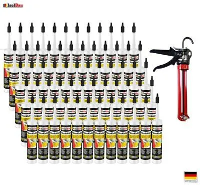 Folienkleber 60 x Dichtkleber + Premium Auspresspistole Dampfbremse Dampfsperre