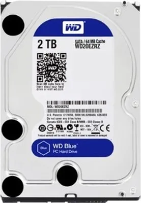 Produktbild von Western Digital Blue, 2 TB, 5400 RPM, 64 MB, 3.5", Serial ATA III
