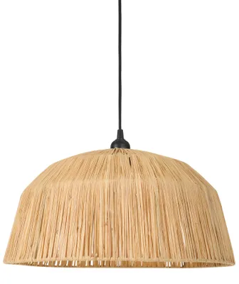 Obrázok produktu pre BELIANI Zavesená lampa z prírodnej slamy v štýle boho s pleteným tienidlom