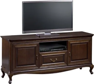 Produktbild von Casa Padrino Luxus Jugendstil Sideboard Dunkelbraun 152 x 45,6 x H. 68,2 cm - Fernsehschrank mit 2 Türen und Schublade - Wohnzimmermöbel
