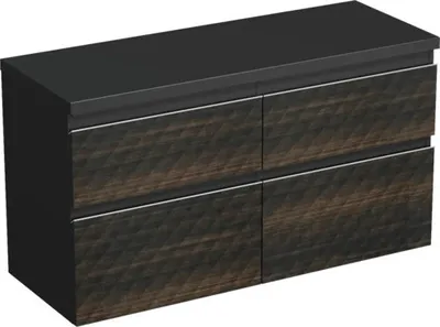 Obrázok produktu pre Skrinka pod umývadlo Jungborn TRENTA čiernohnedá 116,7 x 64,6 x 44,5 cm