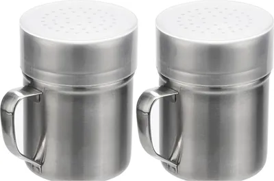 Produktbild von Edelstahl-Mehlsieb mit Deckel, feinmaschiges Pulverstreuer, Kochgewürzsieb, Kochbagger-Streuer