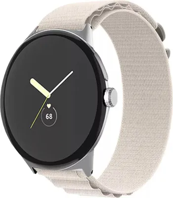 Produktbild von Strap-it Nylon-Alpenband - passend für Google Pixel Watch 1 / Pixel Watch 2 / Pixel Watch 3 - 41mm (starlight / starlight)