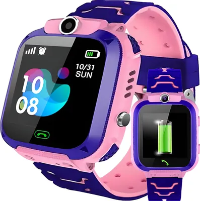 Immagine prodotto di Smartwatch per bambini Smart Watch Orologio da polso per bambini Ragazze Ragazzi Dai 3 anni in su Touchscreen Sport Fitness Bracciale Regalo Chiamata Android iOS Rosa Retoo