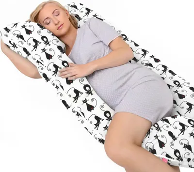 Immagine prodotto di Cuscino per gravidanza tipo U per dormire sul fianco e allattare - Gatti