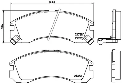 Produktbild von Brembo Bremsbelagsatz, Scheibenbremse Vorderachse P 54 017